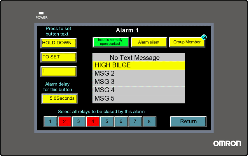 E Series Alarm Button Setup